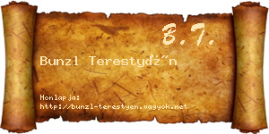 Bunzl Terestyén névjegykártya